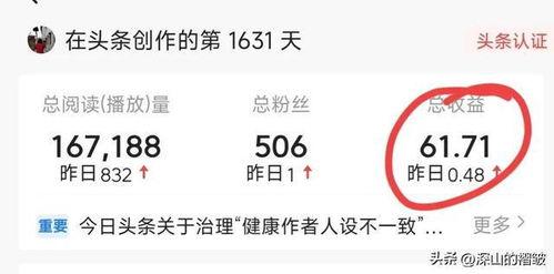 头条的创作收入怎么样,揭秘高收入背后的秘密